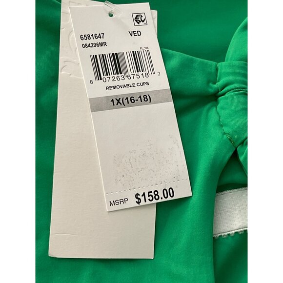 Becca $158 Rebecca Virtue Green One-Piece Swimsuit Plus Size 1X (16-18) - Picture 4 of 5